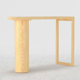 55" Modern Pine Wood  Long Bar Height Dinning Table Kitchen Bar Table
