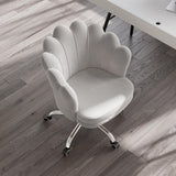 Chaise de bureau pivotante moderne bleue en velours chaise tâche rembourrée hauteur réglable