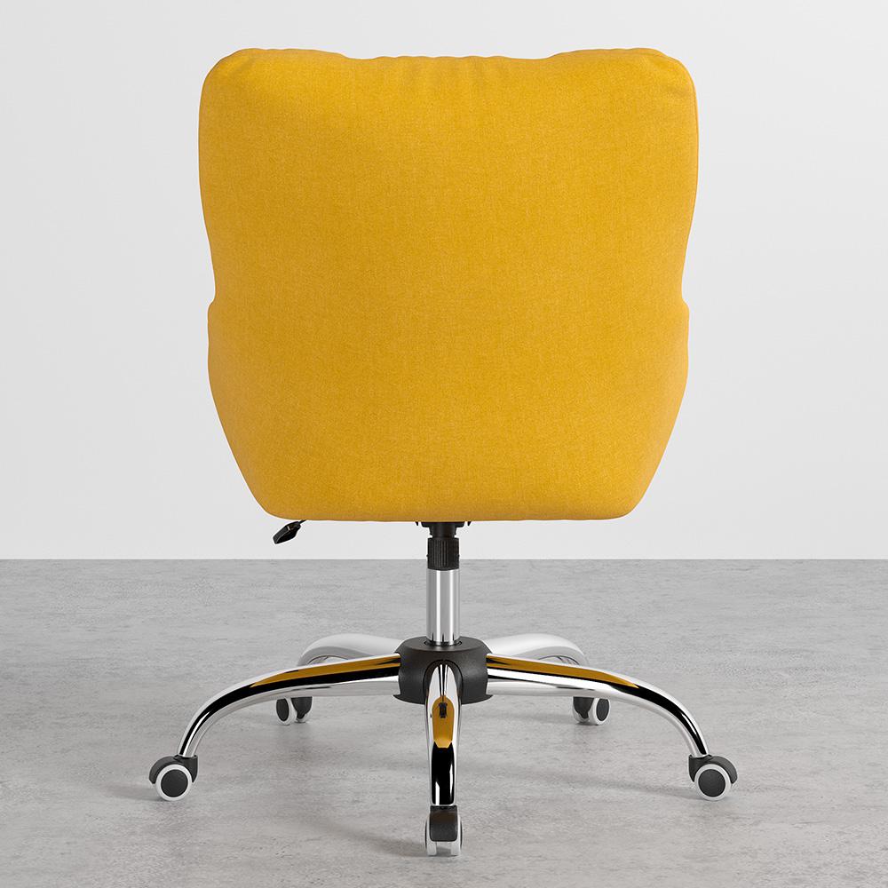 Orange Bürostuhl für Schreibtisch Gepolsterter PU-Leder-Drehstuhl