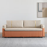 79" Full Sleeper Sofa Bed with Storage Upholstered Convertible Cotton & Linen
