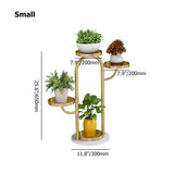 25"/37" Modern Tree-Shaped 4/6-Tiered Plant Stand in Gold Set of 2