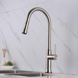 Kitchen Faucet with Sprayer Pull Down Touch Faucet Brushed Nickel Stainless Steel