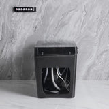 Inodoro cuadrado inteligente de piso de una pieza negro con control remoto y tapa automática