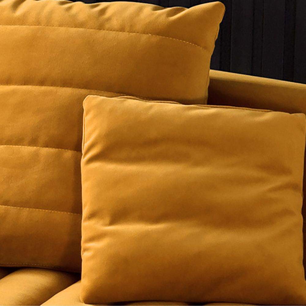 85" Yellow Velvet Upholstered Sofa 3-Seater Sofa Luxury-Richsoul-Furniture,Living Room Furniture,Sofas &amp; Loveseats
