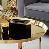 Modern Round Coffee Table Set in 2 Pieces Stainless Steel-Coffee Tables,Furniture,Living Room Furniture