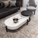 Lift Top Storage Lacquer Coffee Table And Side Table Set in White & Black-Richsoul-Coffee Tables,Furniture,Living Room Furniture