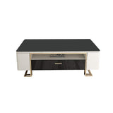 51.2" Hoxo Storage Tempered Glass Top Coffee Table with 2 Drawers & 4 Doors & Shelf-Richsoul-Coffee Tables,Furniture,Living Room Furniture
