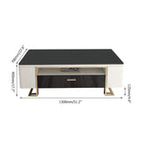 51.2" Hoxo Storage Tempered Glass Top Coffee Table with 2 Drawers & 4 Doors & Shelf-Richsoul-Coffee Tables,Furniture,Living Room Furniture