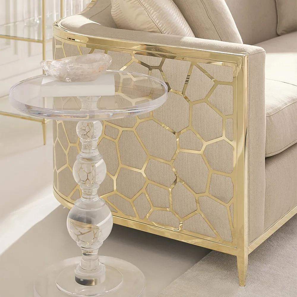 Modern Round End Table Acrylic Side Table-Richsoul-End &amp; Side Tables,Furniture,Living Room Furniture