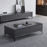 Modern Gray Coffee Table with Storage Rectangular Coffee Table with 4-Drawer-Richsoul-Coffee Tables,Furniture,Living Room Furniture