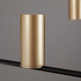 Modern Nordic Gold Cylinder Adjustable Black Branch 9-Light Pendant Light