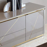 Janice Gray TV Stand with Drawer & Shelves Gold Media Console for TVs-Richsoul-Furniture,Living Room Furniture,TV Stands