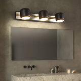 Luz LED negra ajustable para tocador de baño dorado, luz de pared interior de 3 luces
