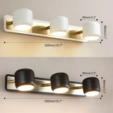 Luz LED negra ajustable para tocador de baño dorado, luz de pared interior de 3 luces