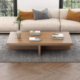 Farmhouse Wood Coffee Table Rectangle-shaped in Natural Rustic-Richsoul-Coffee Tables,Furniture,Living Room Furniture