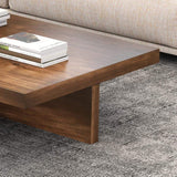 Farmhouse Wood Coffee Table Rectangle-shaped in Natural Rustic-Richsoul-Coffee Tables,Furniture,Living Room Furniture