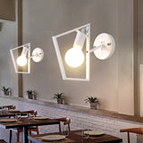 Cadre géométrique minimaliste moderne unique Lumière de globe exposée