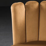 Silla de comedor moderna Silla de comedor tapizada en terciopelo con patas negras