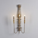 Farmhouse Rustic 3-Light Wood Wood Candle Candle Candle Scones Sconce Metal