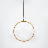 Ring Globe Single Pendant Light Glass Globe Contemporary Minimalist