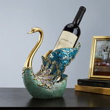 Mini Bar Decor Swan Wine Rack Portabotellas en Resina
