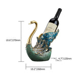 Mini Bar Decor Swan Wine Rack Bottle Holder in Resin