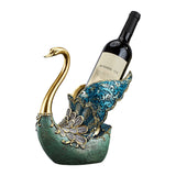 Mini Bar Decor Decor Swan Wine Rack Bottle Resins in Resin
