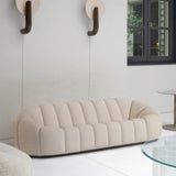 Sofa aus Lammwolle, weiß, gepolstertes Sofa, 3-Sitzer-Sofa, süßes Sofa, 82,7 Zoll