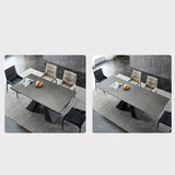 Table à manger pliante de luxe rectangulaire de luxe rétractable minimaliste