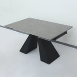 ミニマリスト格納式ロックスラブ長方形の高級折りたたみダイニングテーブル