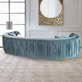82.7" Luxury Modern Sofa Blue Velvet Upholstered Sofa 3-Seater Sofa-Richsoul-Furniture,Living Room Furniture,Sofas &amp; Loveseats