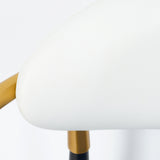 Chaise de salle à manger en cuir blanc et bleu Pu Pu Sild à dos de chaise de chaise de 2