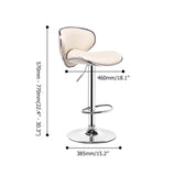 Hauteur de bar tabouret de bar blanc Umstery de cuir PU Pu 30,3 "Chaise de bar avec dossier