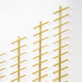 Industrial Gold Wandmontiertes Weinregal-Set aus Metall