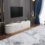 Modern White Long 86 Inch TV Stand with 4 Drawers-Richsoul-Furniture,Living Room Furniture,TV Stands