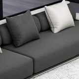 112.2" Cotton&Linen Upholstered Sofa Modern Sectional Sofa Pillow Included-Richsoul-Furniture,Living Room Furniture,Sectionals