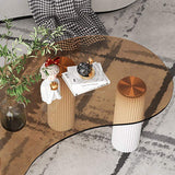 Modern Coffee Table with Tempered Glass & Solid Wood Legs-Richsoul-Coffee Tables,Furniture,Living Room Furniture
