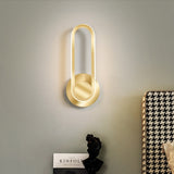 الذهب الحديثة LED المدورة الجدار الداخلي شمعدان