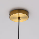 Lámpara colgante moderna minicilíndrica de una luz en dorado
