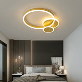 Moderne Goldring-Deckenleuchte, runde LED-Unterputzbeleuchtung