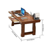70.9" Modern Home Office Desk with Drawer Pine Wood Desk-Desks,Furniture,Office Furniture