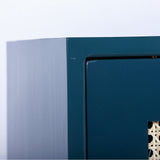 Green Rattan Sideboard Buffet with Storage 2-Door Accent Cabinet