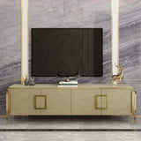 Modern Beige Rectangle TV Stand with Storage TV Console with Doors Media Console for TVs-Richsoul-Furniture,Living Room Furniture,TV Stands