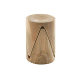 Round 12.6'' Stool Wood Natural Ottoman-Richsoul-Furniture,Living Room Furniture,Ottomans &amp; Benches