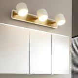 Luz LED blanca ajustable para tocador de baño dorado, luz de pared interior de 3 luces