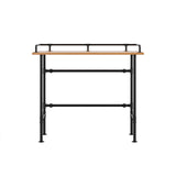 39.4" Industrial Rectangular Bar Table Metal in Black
