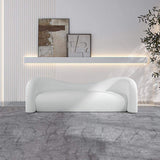 Sofá tapizado en terciopelo blanco de 66,9