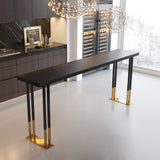 63 "ゴールドの黒いカウンター高さのテーブル屋内バーテーブル
