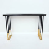 63" Black Counter Height Table Indoor Bar Table in Gold