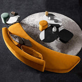 Orange Sofa Velvet Upholstered Sofa 3-Seater Sofa 82.7"-Richsoul-Furniture,Living Room Furniture,Sofas &amp; Loveseats